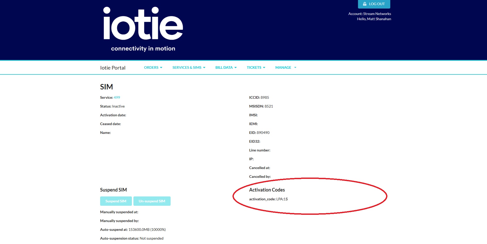 IoT eSIM Activation Code For Teltonika Router