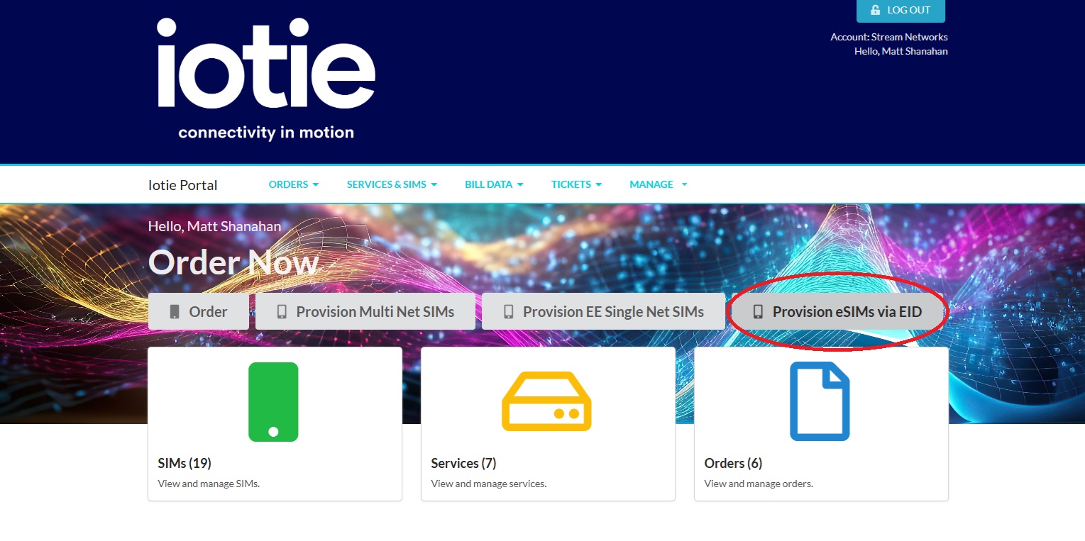 eSIM Provision IoTie