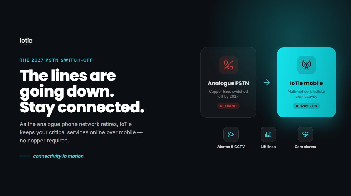 how IoTie IoT SIMs help with the PSTN Switch Off
